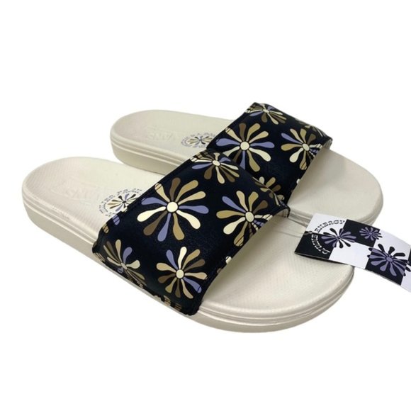 🔥HOT SALE🔥VANS La Costa Slide Beige Floral Sandals Men’s Size VN0A5HFEBBG - Picture 2 of 9